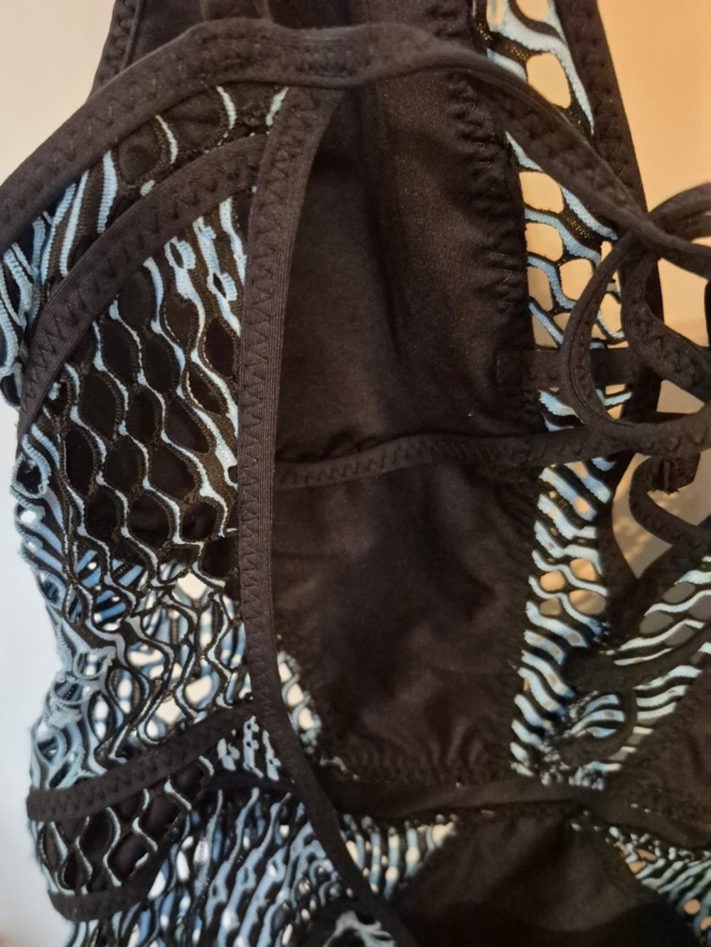 BECCA by Rebecca Virtue Reveal Plunge Crochet One-Piece Bathing Suit - Picture 10 of 11
